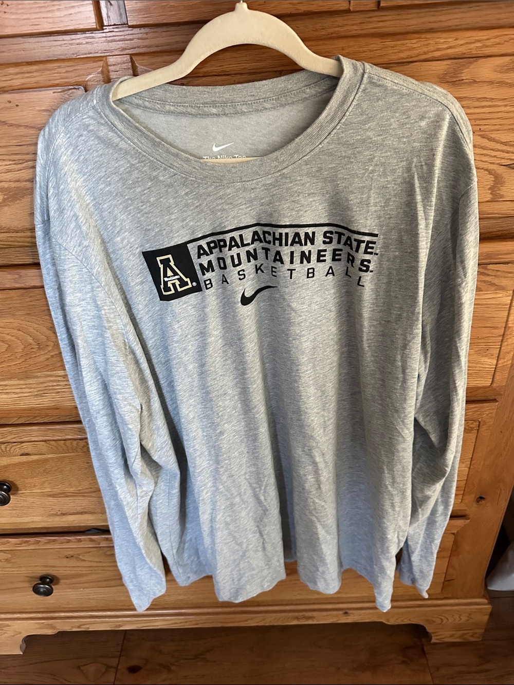 Nike Gray Appalachian State Mountaineers Long Sleeve Basketball Tee